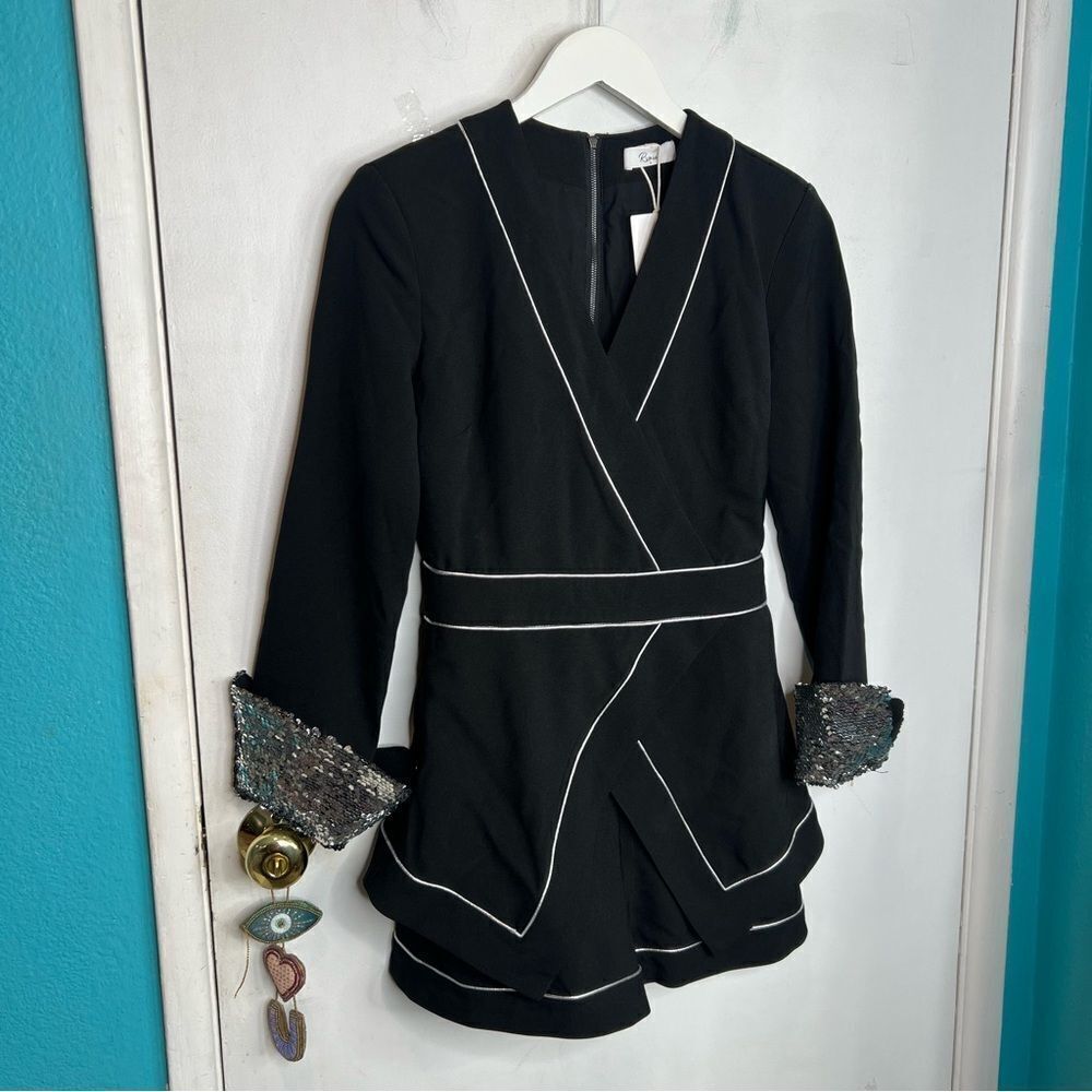 Rumia romper cocktail clubbing sequence cuffs